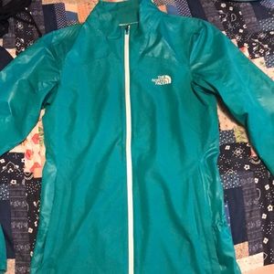 north face green/blue jacket